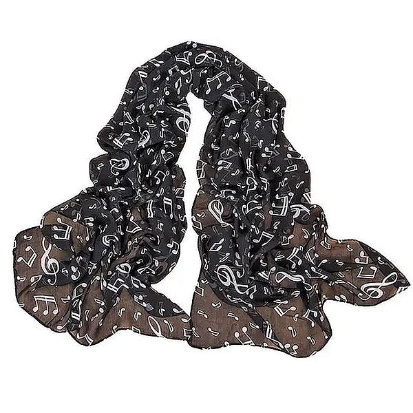 Chiffonschal 'Sinfonie' (schwarz-weiß)