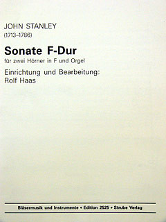 Sonate F-Dur für 2 Hörner in F