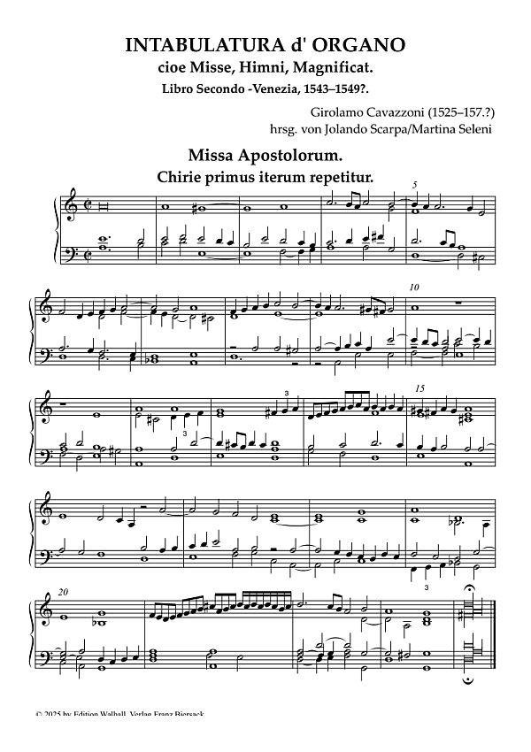 Intabulatura d'Organo cioe Misse,Himni, Magnificat Libro 2