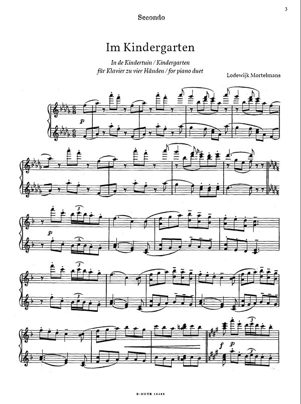 Klavierwerke Band 3: Kinderstücke, Primula veris