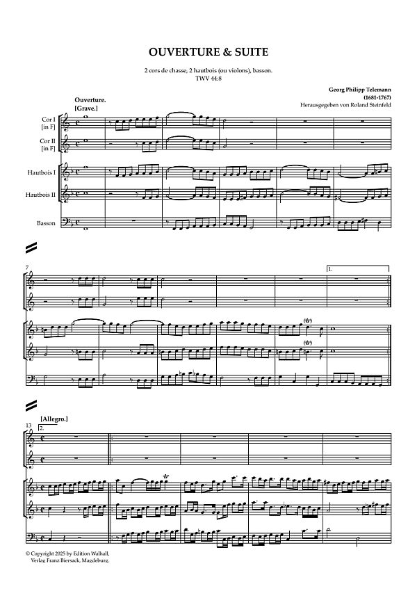 Ouverture & Suite à 5 F-Dur "La Joye" TWV44:8