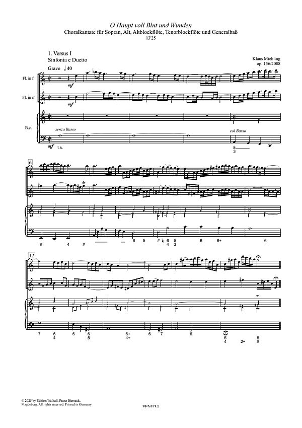 O Haupt voll Blut und Wunden op.156
