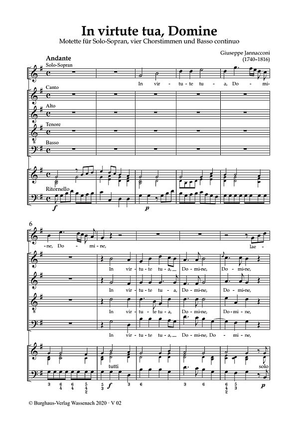 In virtute tua, Domine (Motette)