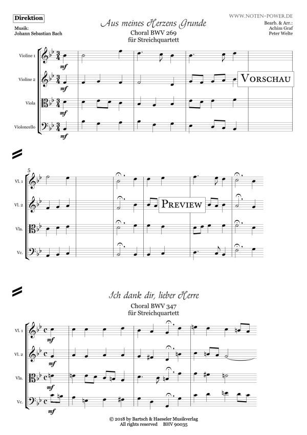 2 Streichquartette (von Bach)