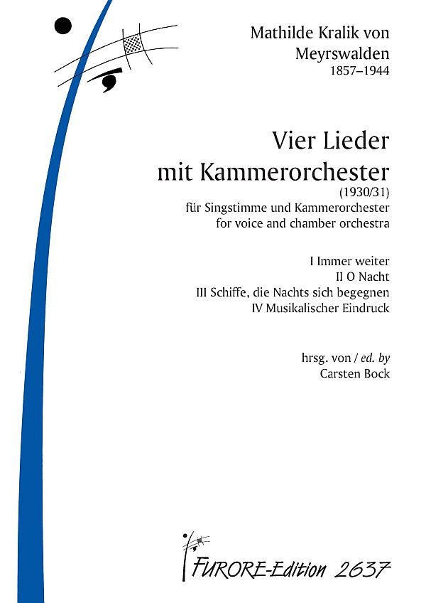 Vier Lieder mit Kammerorchester (1930/31)