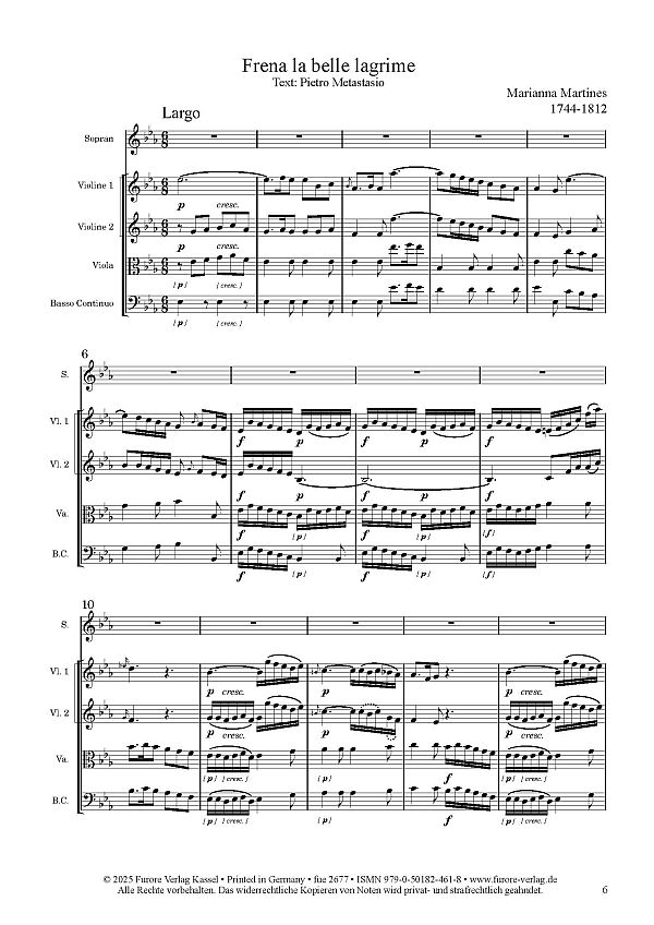 Frena le belle Lagrime (vor 1767