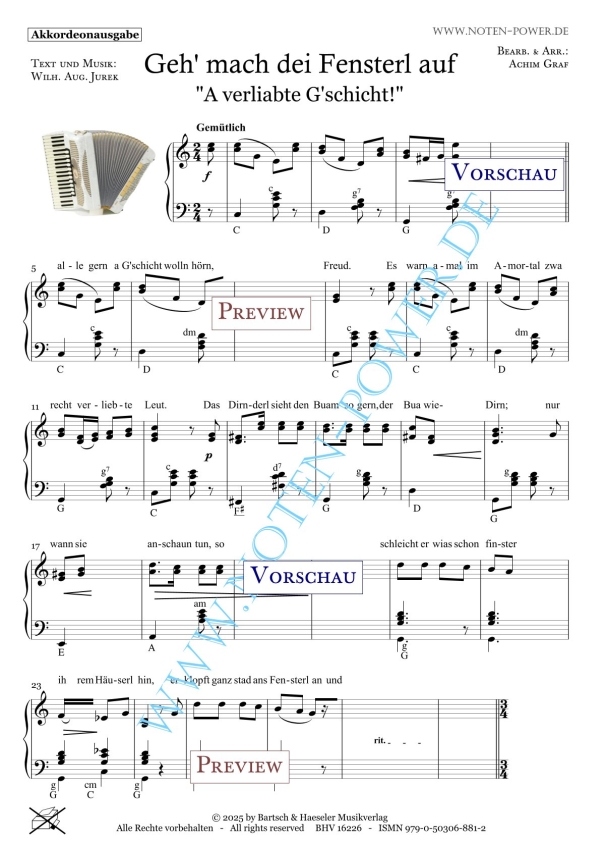 Geh' mach dei Fensterl auf