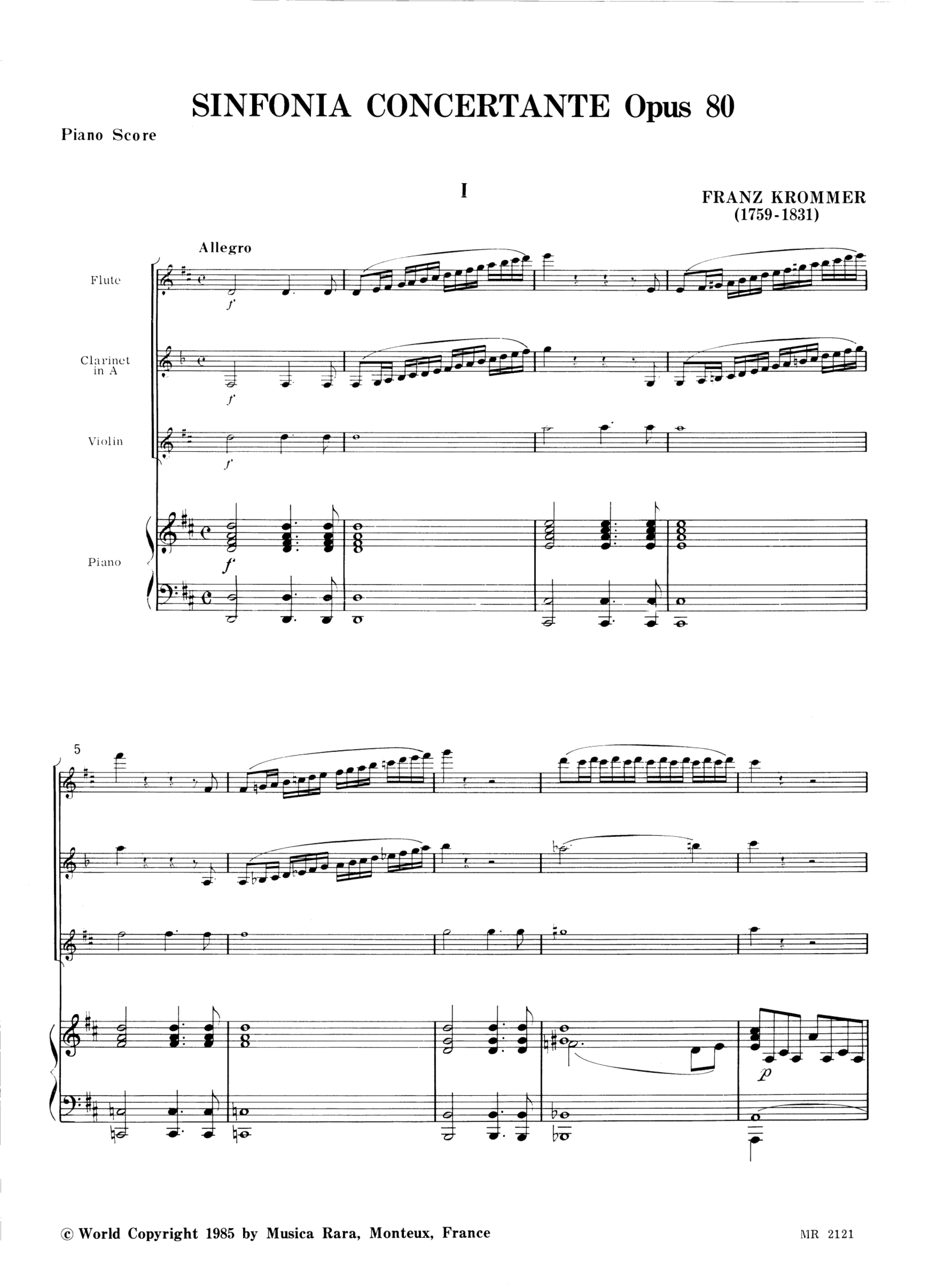 Sinfonia concertante D-Dur op.80