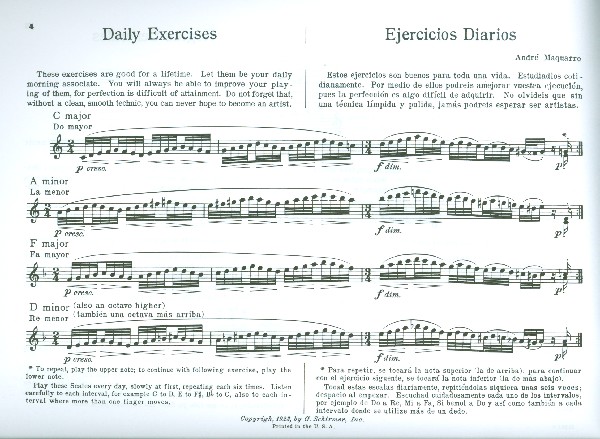 Daily Exercises for flute (en/span)