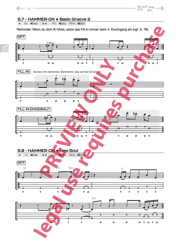 Slap Fit - Dein Slap-Bass-Workout (+Online-Audio)