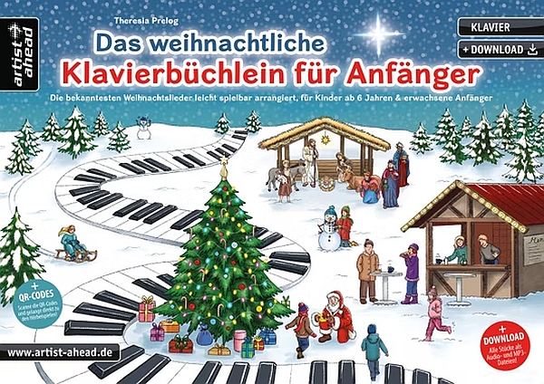 Das weihnachtliche Klavierbüchlein für Anfänger (+Download)