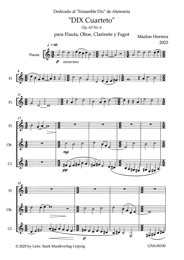 "Dix Cuarteto" op.63 no.6