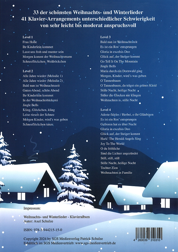 Weihnachts- und Winterlieder - Klavieralbum
