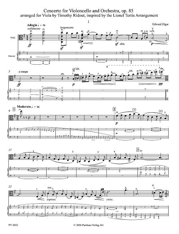 Konzert e-Moll op.85 (original Violoncellokonzert)