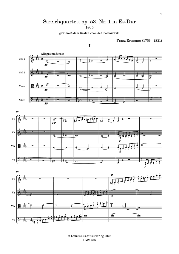 Streichquartett Es-Dur op,53 Nr.1