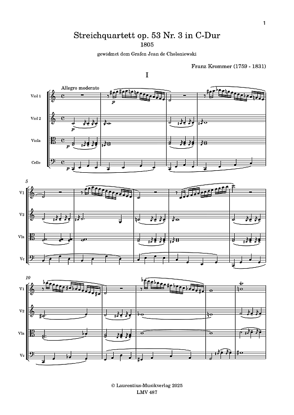 Streichquartett C-Dur op,53 Nr.3