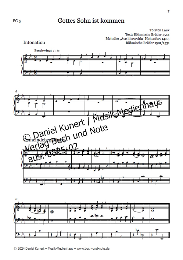 Gottes Sohn ist kommen EG 5