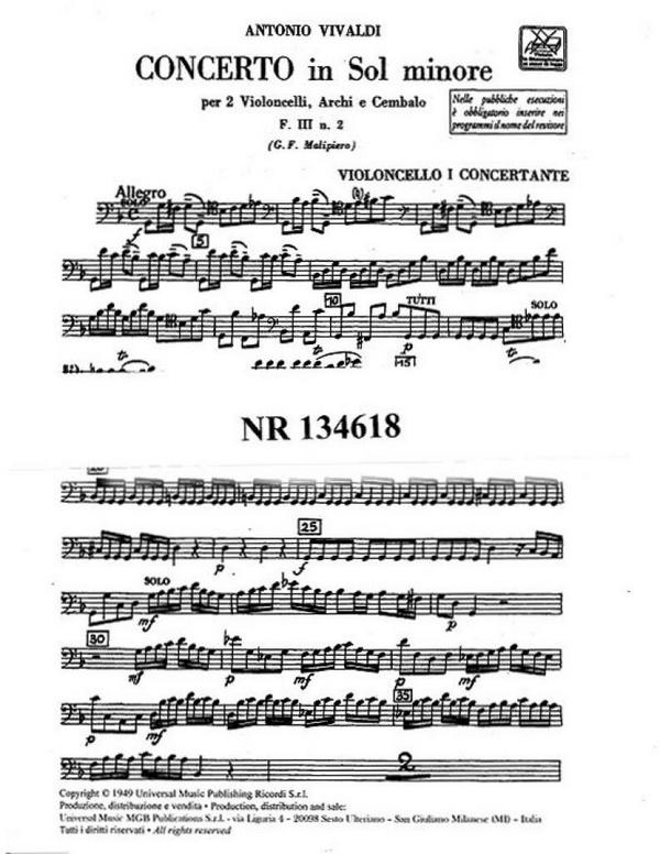Concerto sol minore F.III:2 per