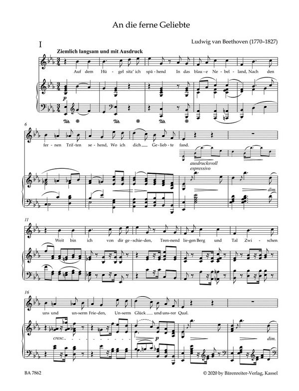 An die ferne Geliebte op.98