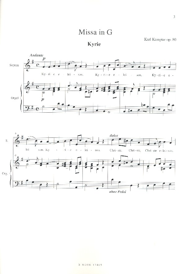 Einstimmige Messe op.80