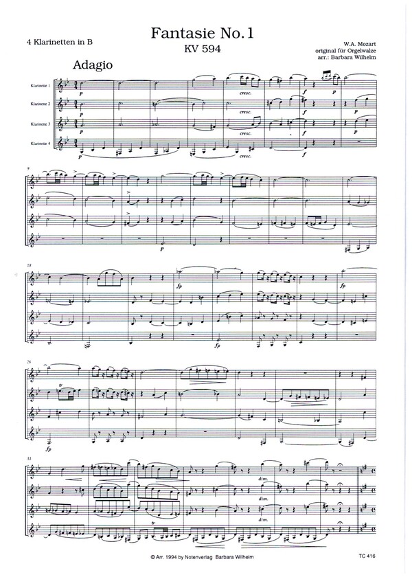 Fantasie Nr.1 KV594