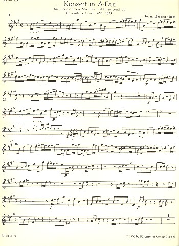 Konzert A-Dur BWV1055