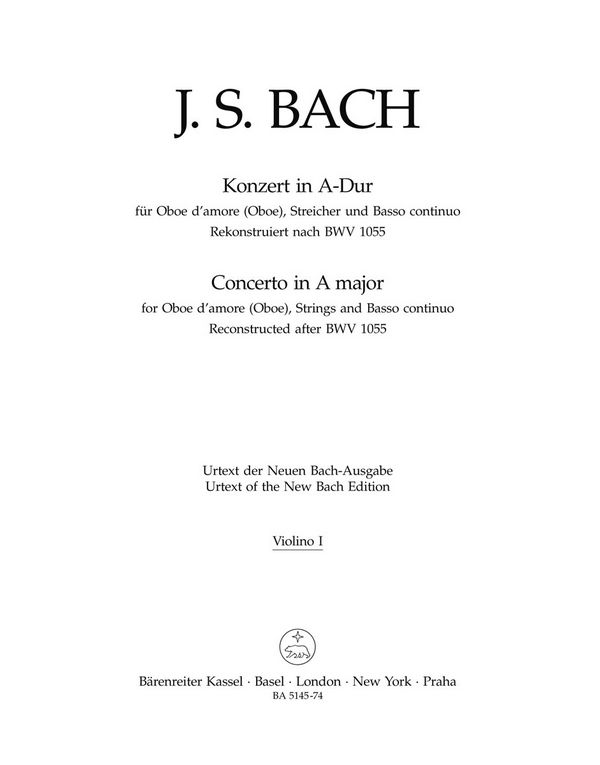 Konzert A-Dur BWV1055
