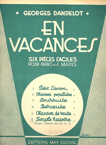 EN VACANCES 6 PIECES FACILES