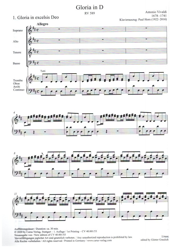 Gloria D-Dur RV589