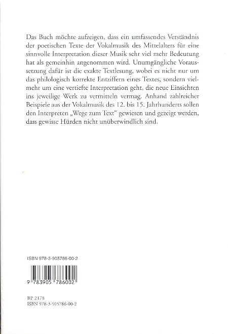 Musik in Texten - Texte in Musik