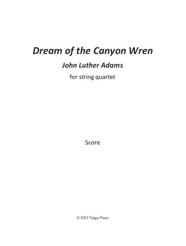 Dreams of the Canyon Wren