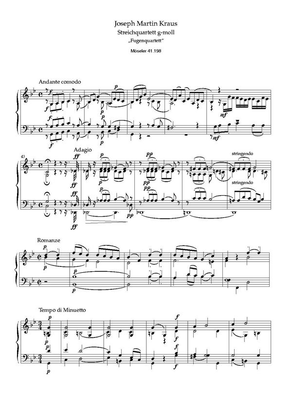 Streichquartett g-Moll op.1,3 - "Fugen-Quartett"