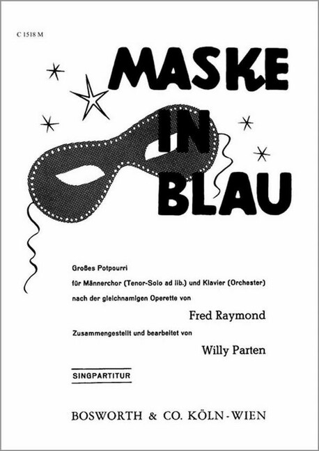 Maske in Blau großes Potpourri