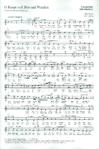 O Haupt voll Blut und Wunden