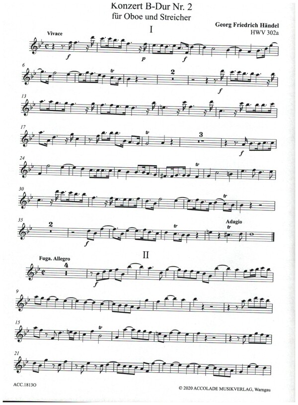 Konzert Nr.2 B-Dur HWV302a