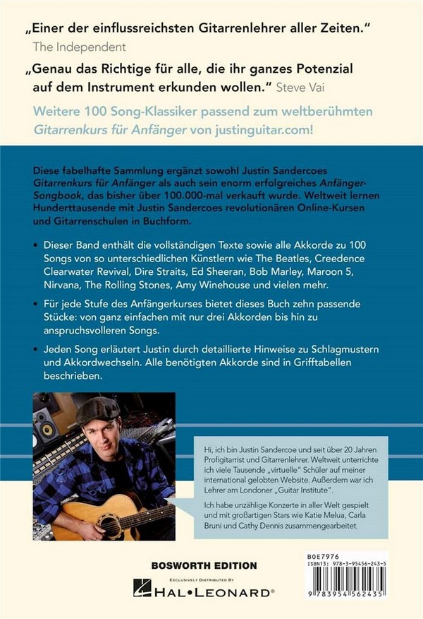 Justinguitar.com - Das Anfänger-Songbook Band 2