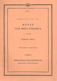 Messe G-dur op.80 für 3 Stimmen für Chor
