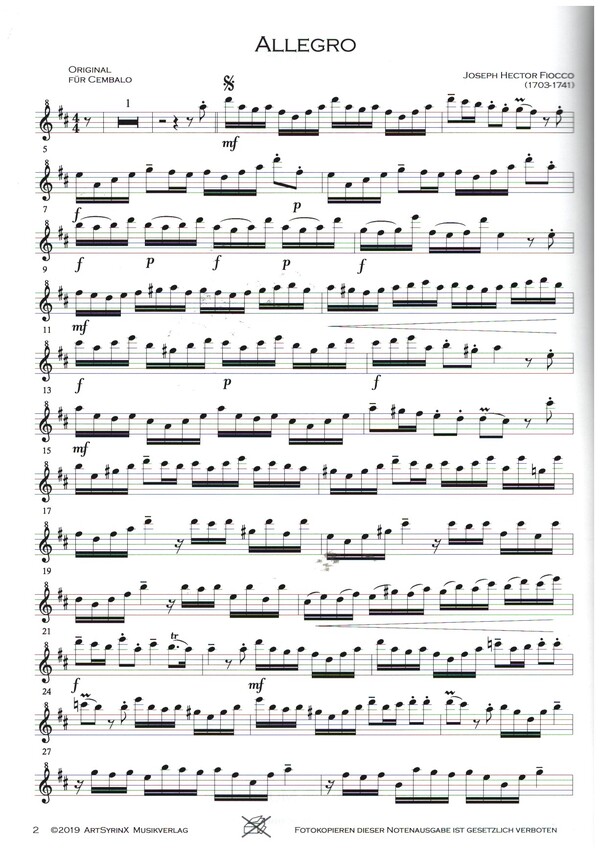 Allegro aus 24 Pièces de Clavecin op.1