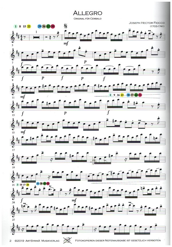 Allegro aus 24 Pièces de Clavecin op.1 (+CD)