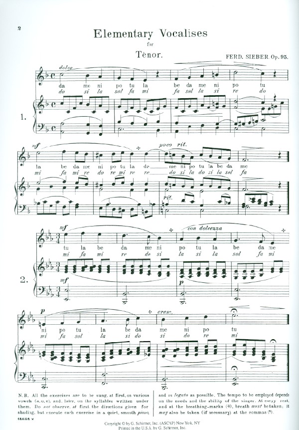 36 eight-measure vocalises op.95