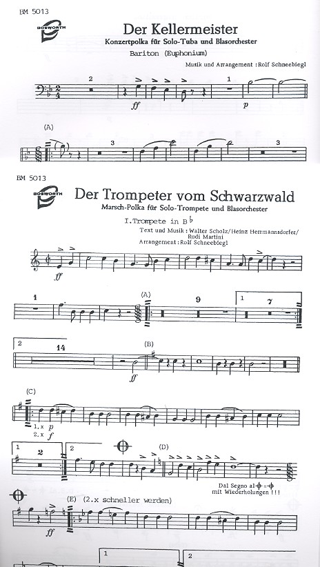Der Trompeter vom Schwarzwald / Der Kellermeister: