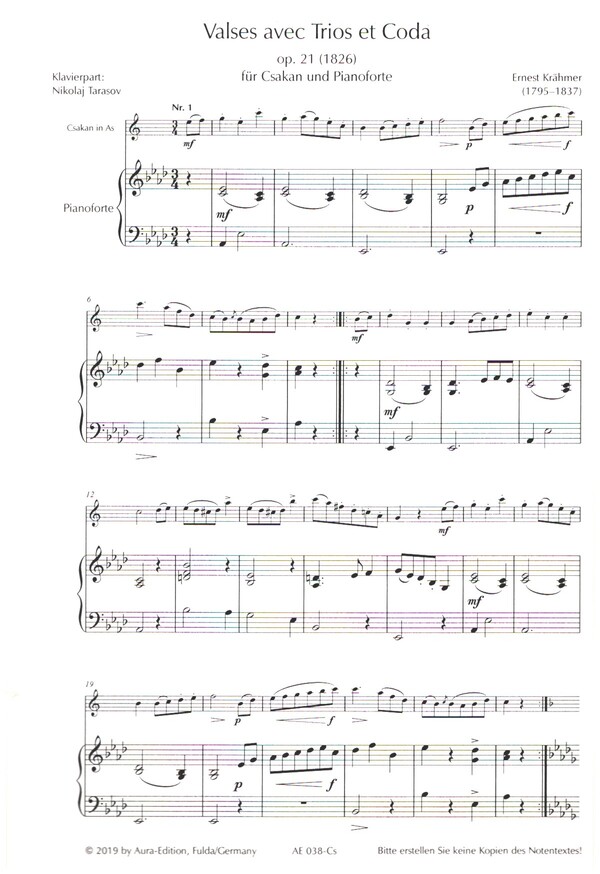 Valses avec Trios et Coda op.21