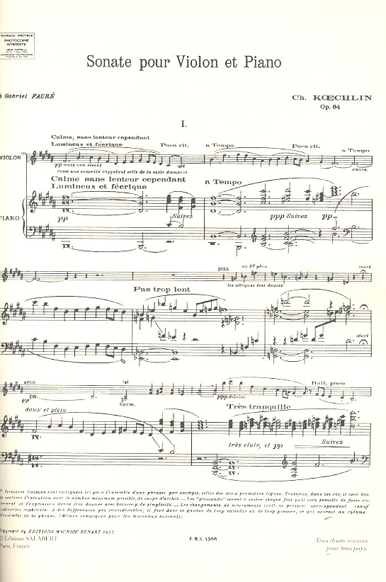 Sonate op.64 für Violine und