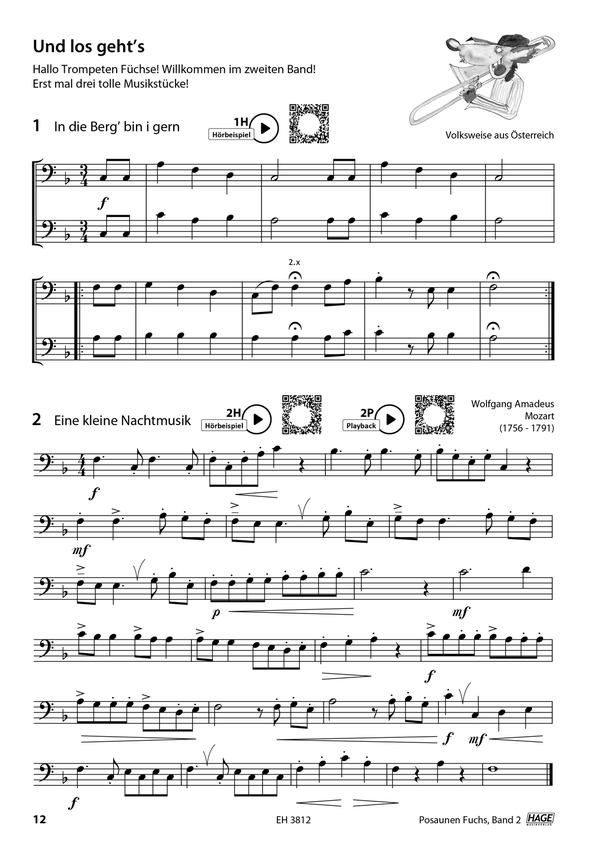 Posaunenfuchs Band 2 (+QR-Codes)
