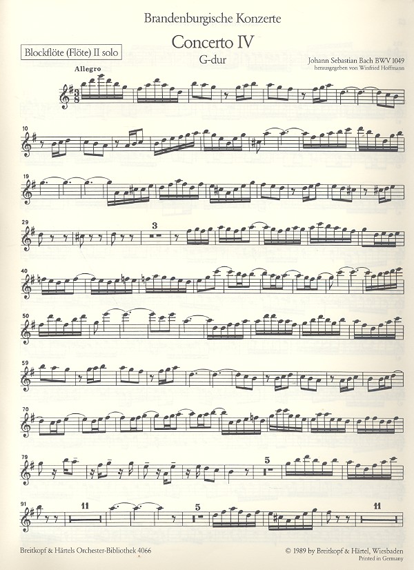 Brandenburgisches Konzert G-Dur Nr.4 BWV1049