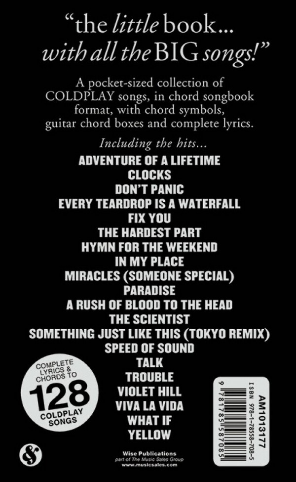 The little black Songbook: Coldplay