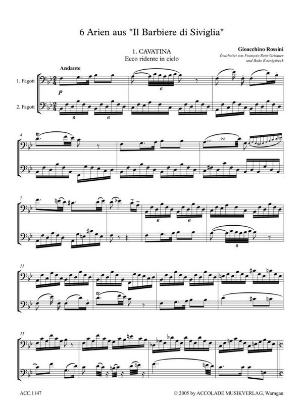 6 Arien aus "Il Barbiere di Siviglia "