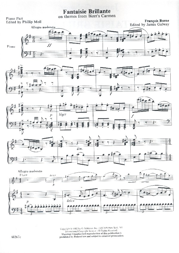 Fantaisie brillante on Themes from Bizet's Carmen