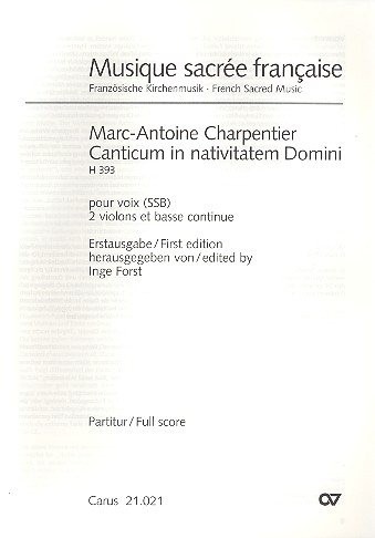 Canticum in nativitatem Domini H393