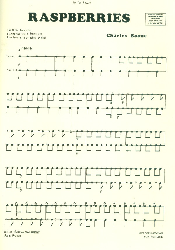 Raspberries für 3 Percussionisten